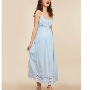 Motherhood maternity light blue maxi dress